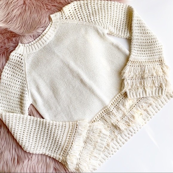 Chaser Sweaters - Chaser Fringe Pullover Sweater